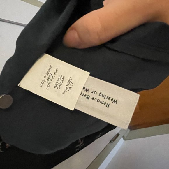 Madewell Night Flower Wrap-Effect Chiffon Dress, Dark Green, Size O - Picture 7 of 7